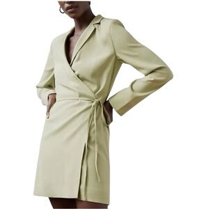 Babaton Raine blazer wrap mini dress long sleeve size S excellent condition